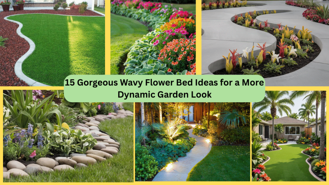 15 Gorgeous Wavy Flower Bed Ideas for a More Dynamic Garden Look