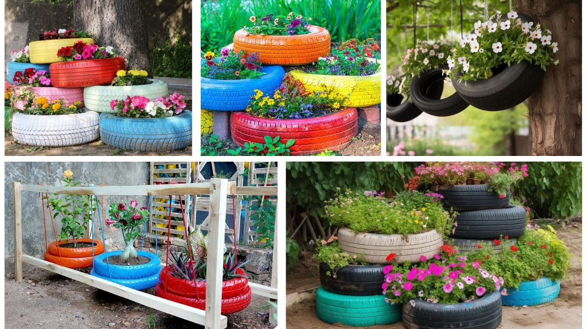 Tire Flower Beds That Reuse and Brighten Spaces